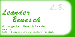 leander benesch business card